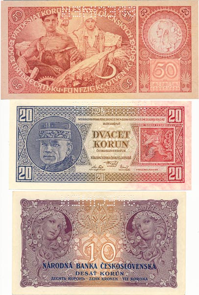 Lot bankoviek (3 ks) - reverz