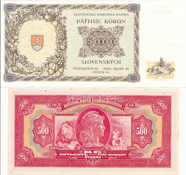 Lot bankovek (2 ks) - revers