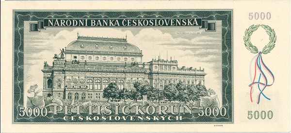 5000 Kčs 1945 s. 13 A - reverz