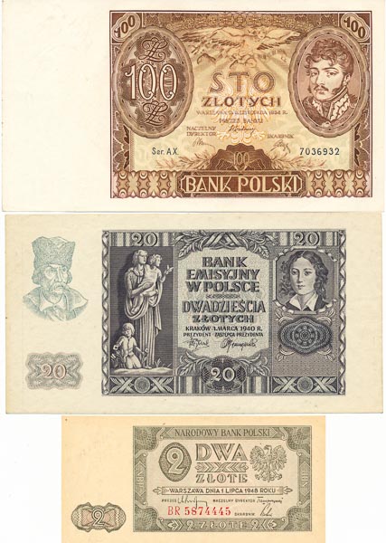 Lot bankoviek (3 ks) - averz