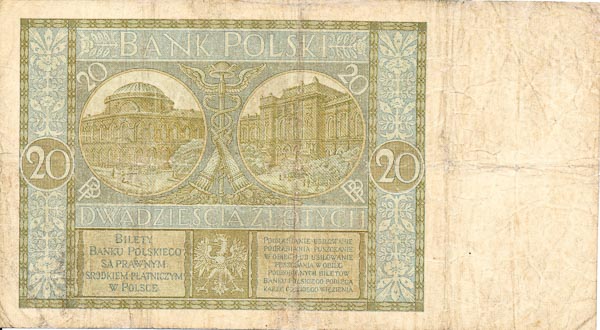20 Zlotych 1929 CN - reverz