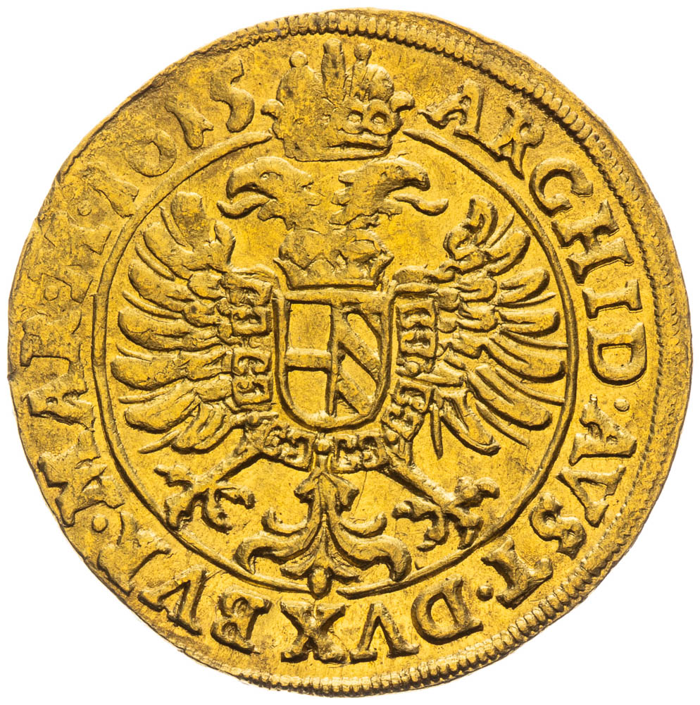 Dukát 1615 - reverz