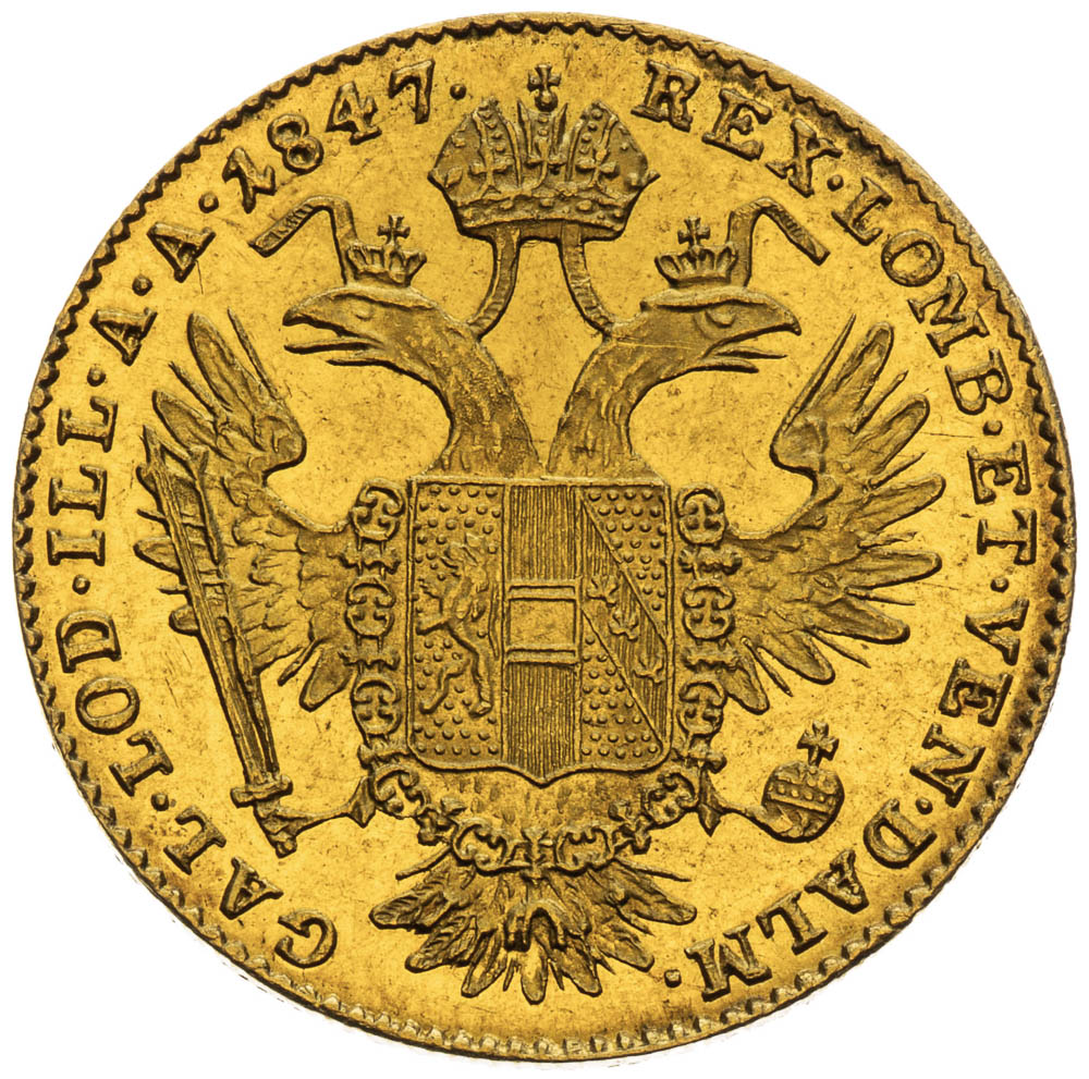Dukát 1847 - reverz