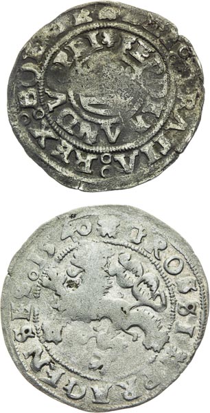 Pražský groš 1547 - reverz