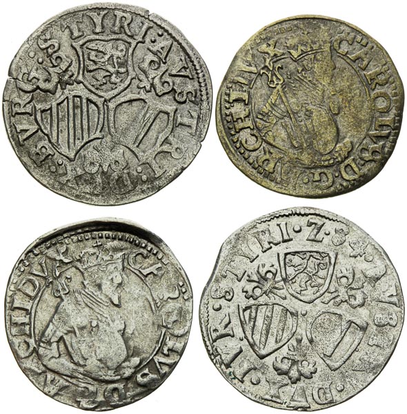 3 Krejcar, 2 Krejcar (4 ks) - revers