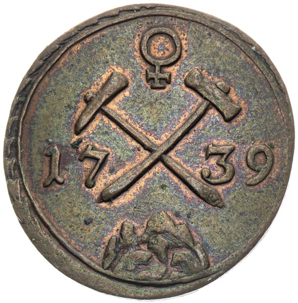 Banská minca Špania Dolina 1739 - reverz