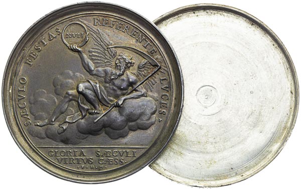 Strieborná medaila 1719 - averz