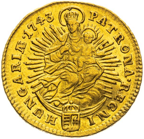 Dukát 1743 - revers
