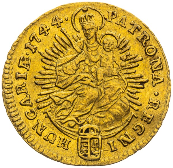 Dukát 1744 - revers