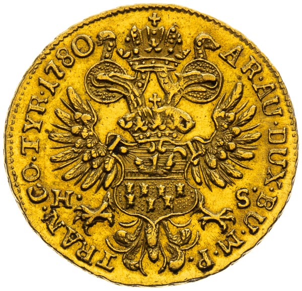 Dukát 1780 - revers