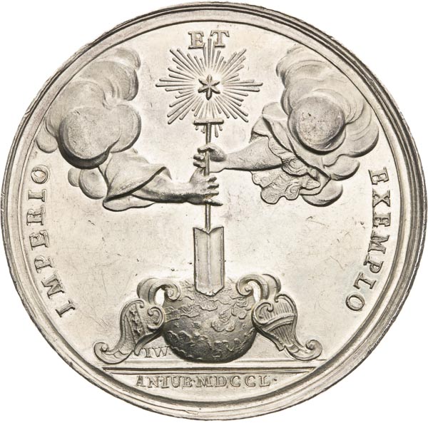 Silver medal 1750 - back