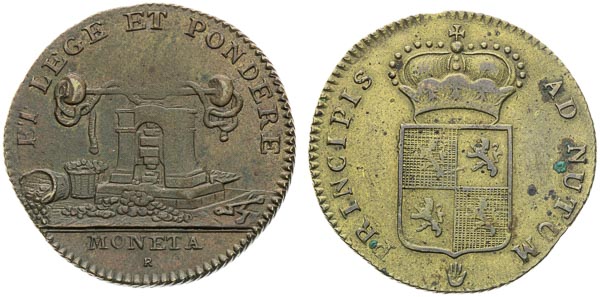 Strieborný žetón 1743 - averz
