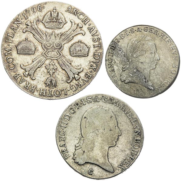 Lot of silver coins (3 pcs) - back