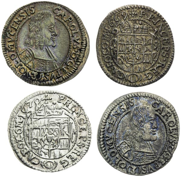 3 Krejcar 1666-1670 (4 ks) - avers