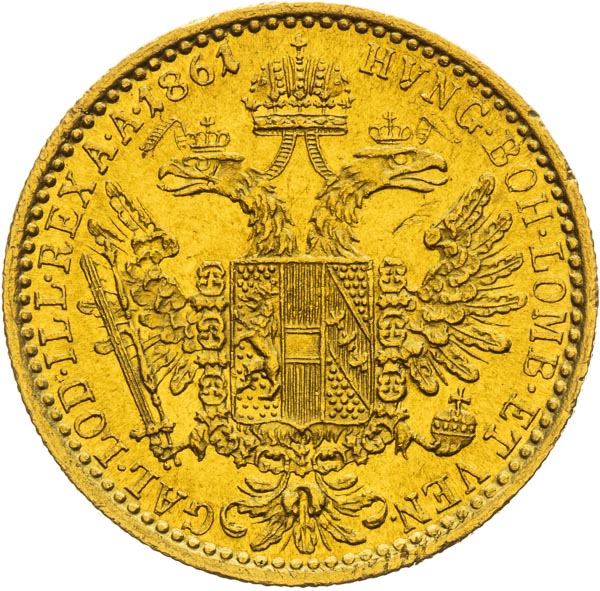 Dukát 1861 - revers