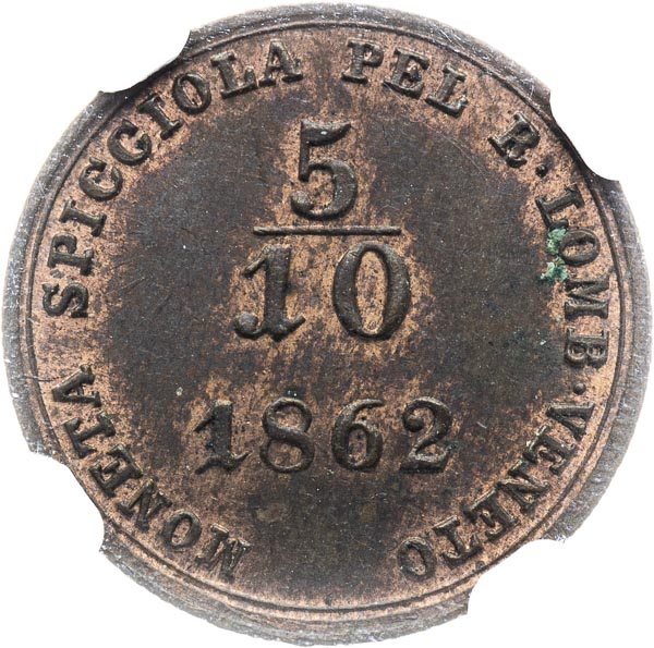 5/10 Soldo 1862 - back