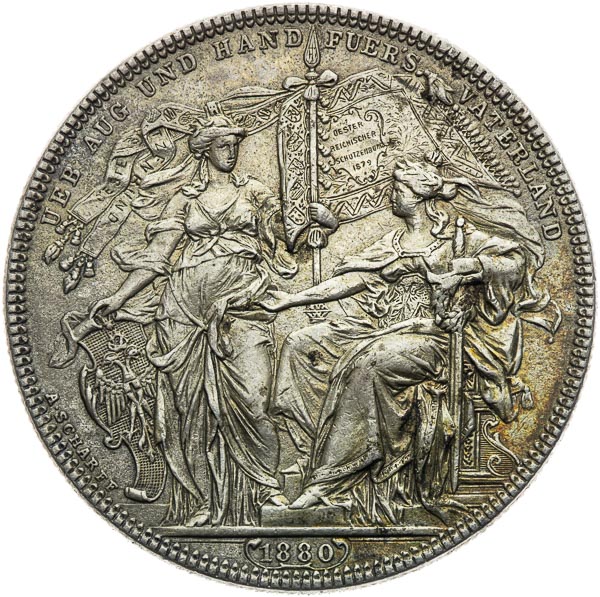 Strieborná medaila 1880 (2 Zlatník) - averz