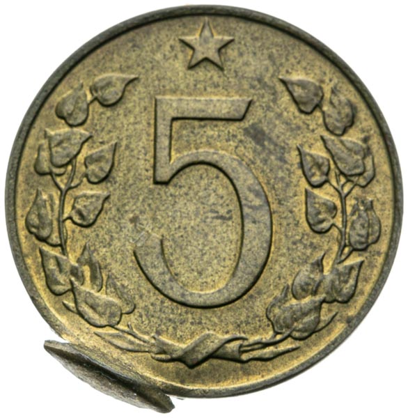 5 Haléř 1967 (skúšobná razba) - reverz