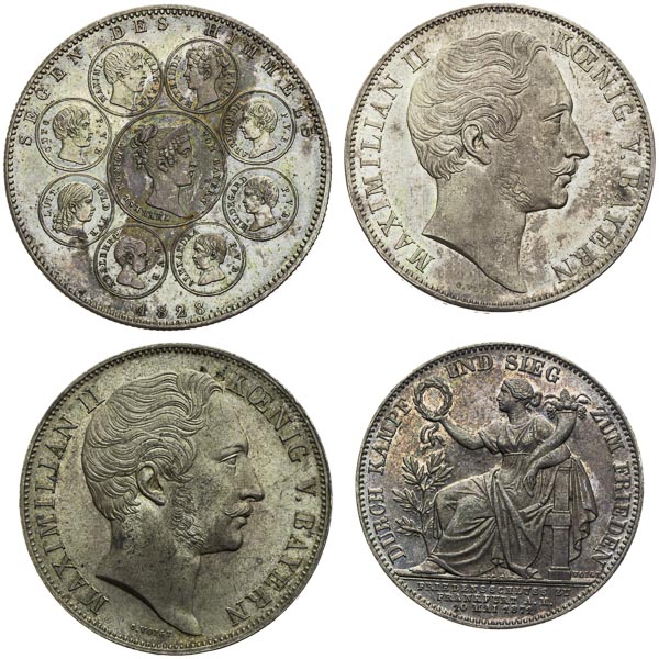 Lot stříbrných mincí (4 ks) - revers