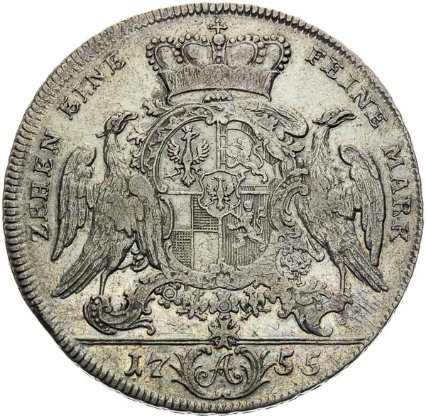 Konvenční tolar 1755 A - revers