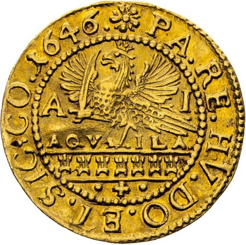 Dukát 1646 - reverz