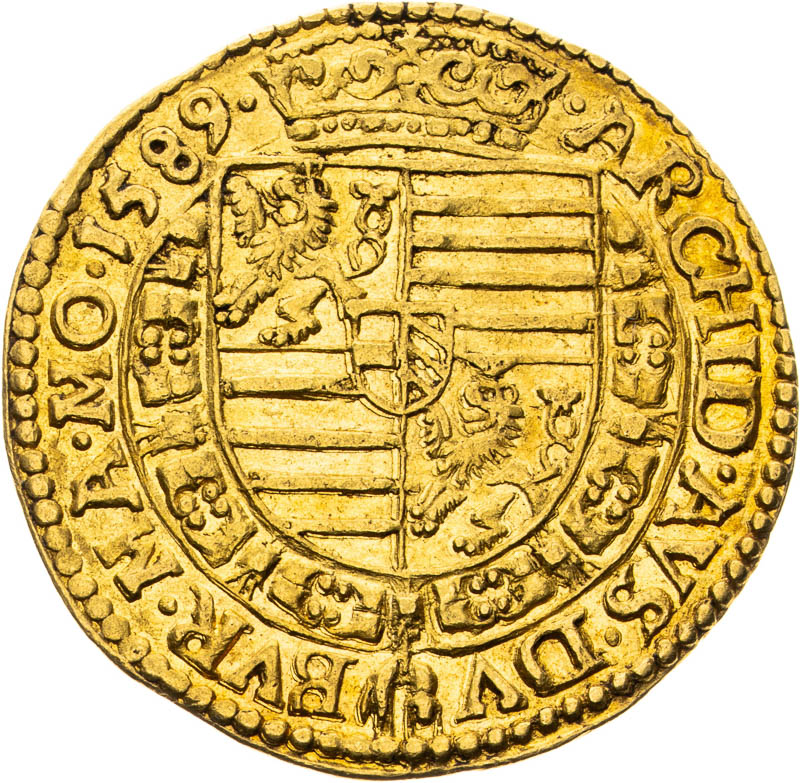 Dukát 1589 - reverz