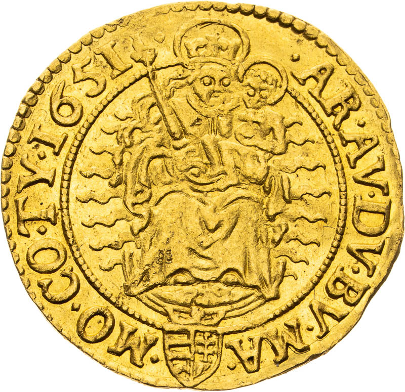 Dukát 1651 - reverz