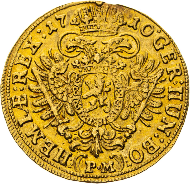 Dukát 1710 - reverz