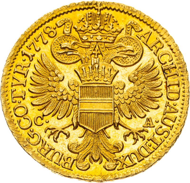 Dukát 1778 - reverz