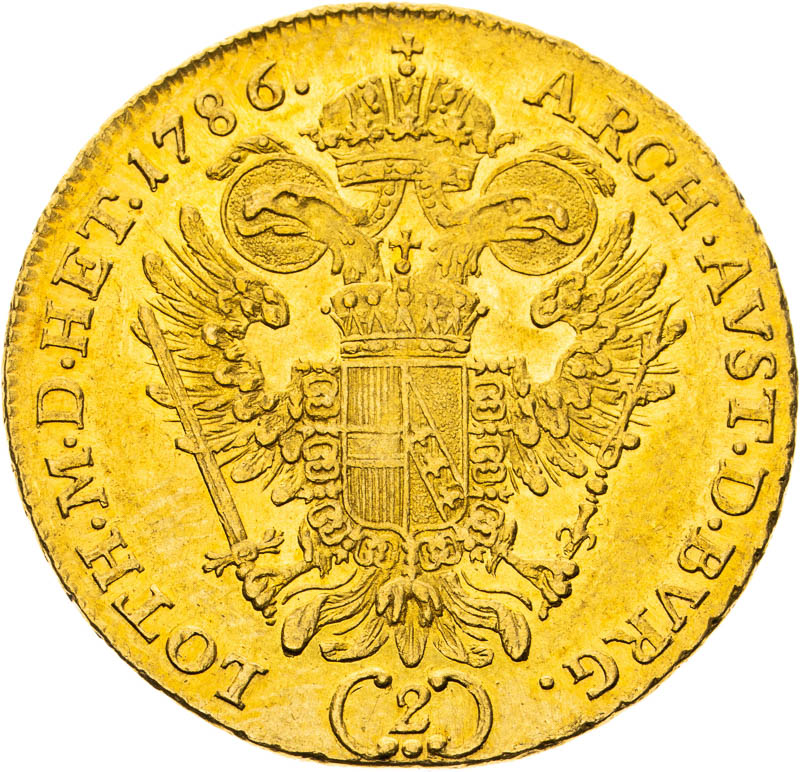 2 Dukát 1786 - revers
