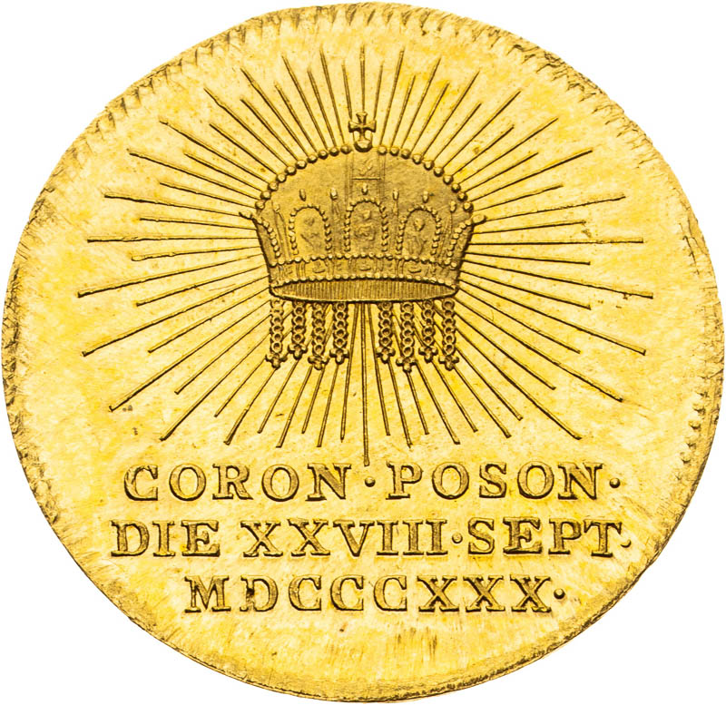 Zlatý žeton 1830 (Dukát) - reverz