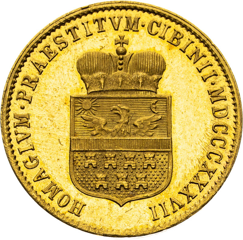 Zlatý žeton 1837 (1 1/2 dukát) - reverz