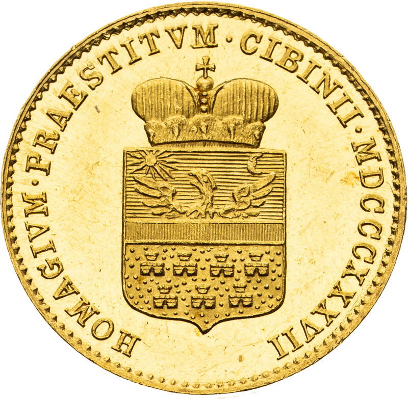 Zlatý žeton 1837 (Dukát) - reverz