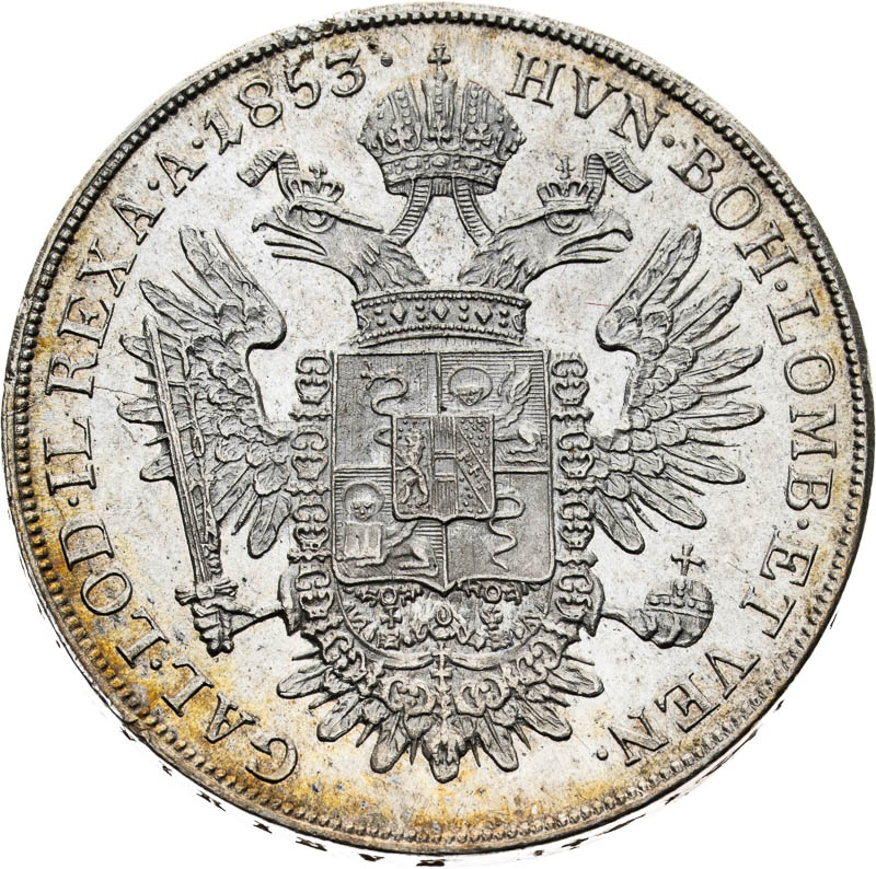 1/2 Scudo 1853 - back