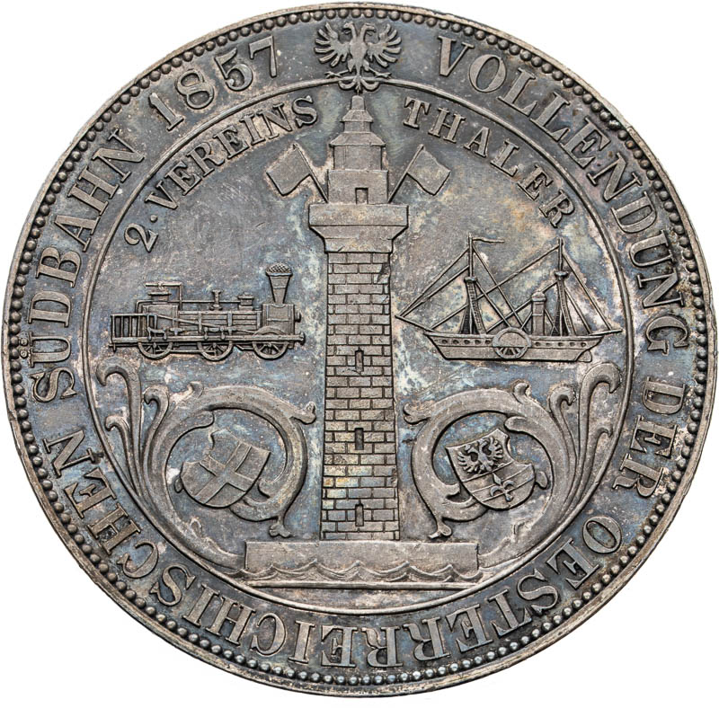 Spolkový 2 tolar 1857 - reverz