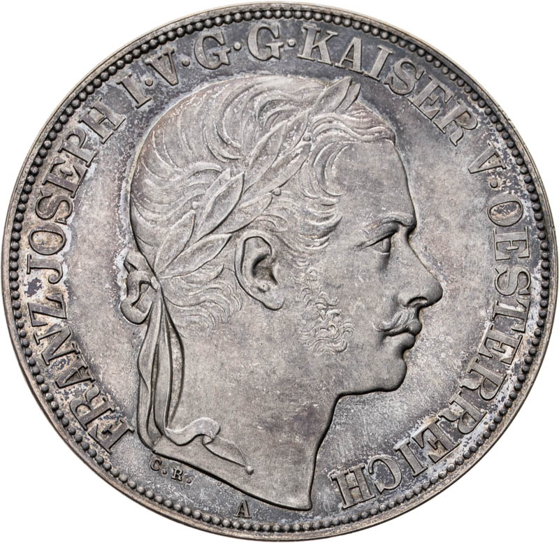 Spolkový 2 tolar 1857 - averz