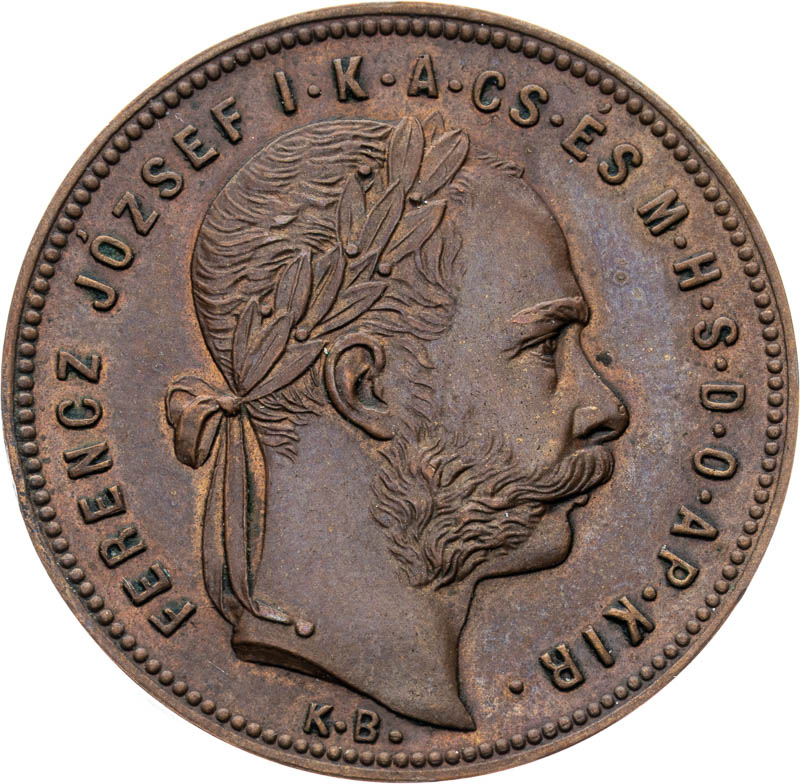 Banskoštiavnický zlatník 1878 (měděný odražek) - averz