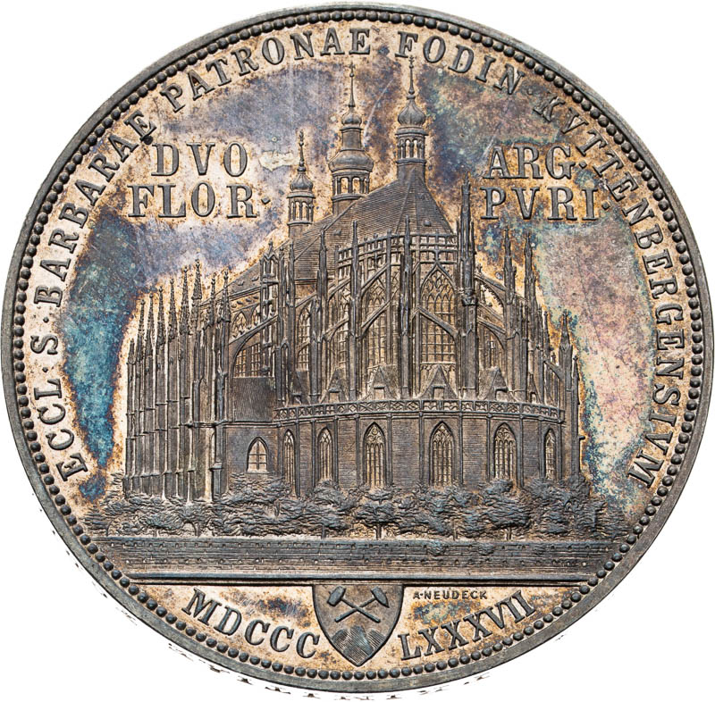 Kutnohorský 2 zlatník 1887 - reverz