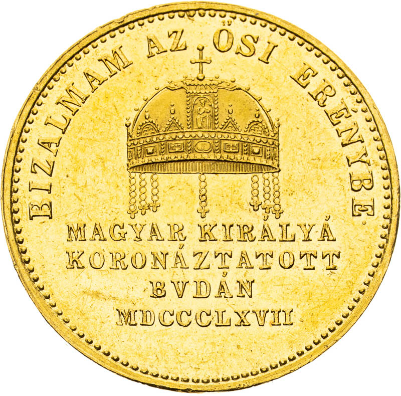Zlatý žeton 1867 (1 3/4 Dukát) - reverz