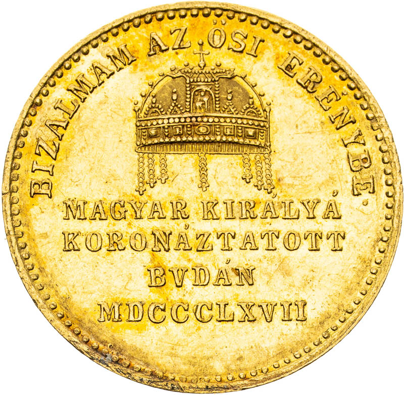 Zlatý žeton 1867 (Dukát) - reverz
