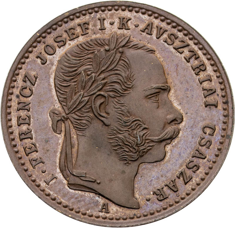 Měděný žeton 1867 - averz
