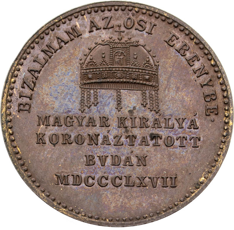 Měděný žeton 1867 - reverz
