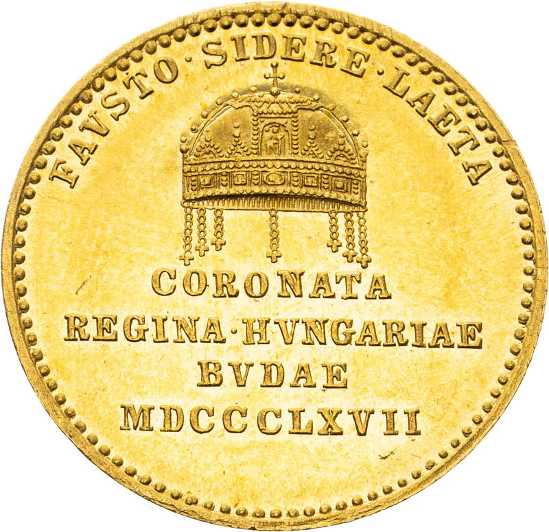 Zlatý žeton 1867 (Dukát) - reverz