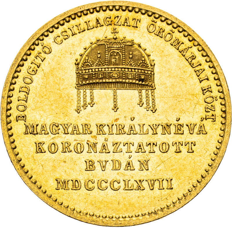 Zlatý žeton 1867 (Dukát) - reverz