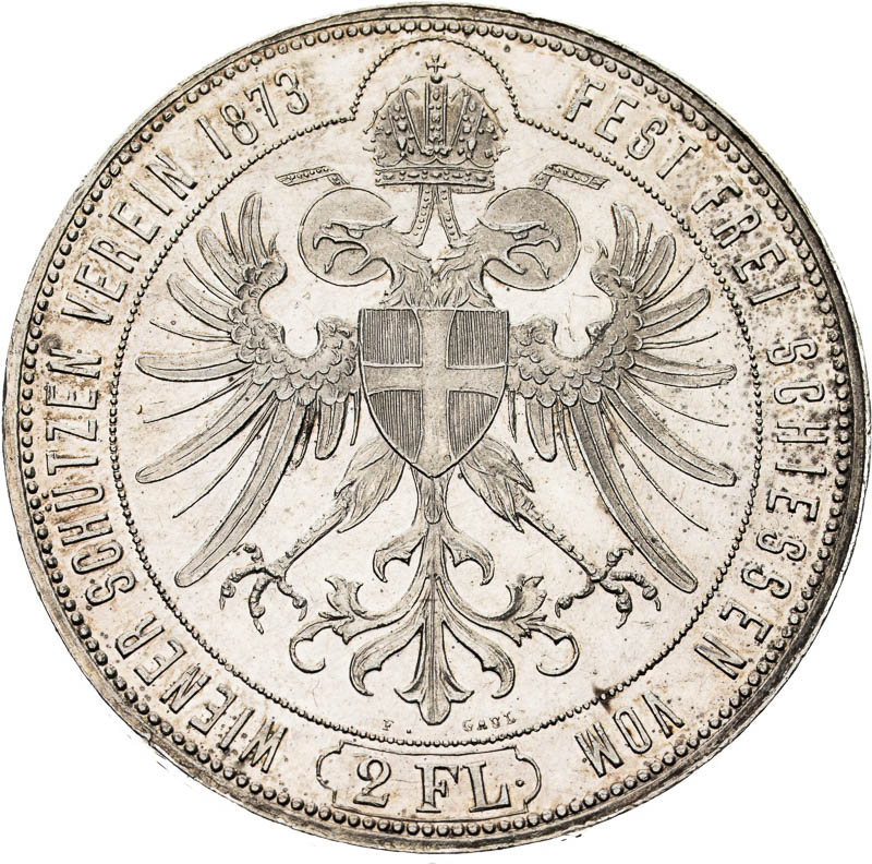Stříbrná medaile 1873 (2 Zlatník) - reverz