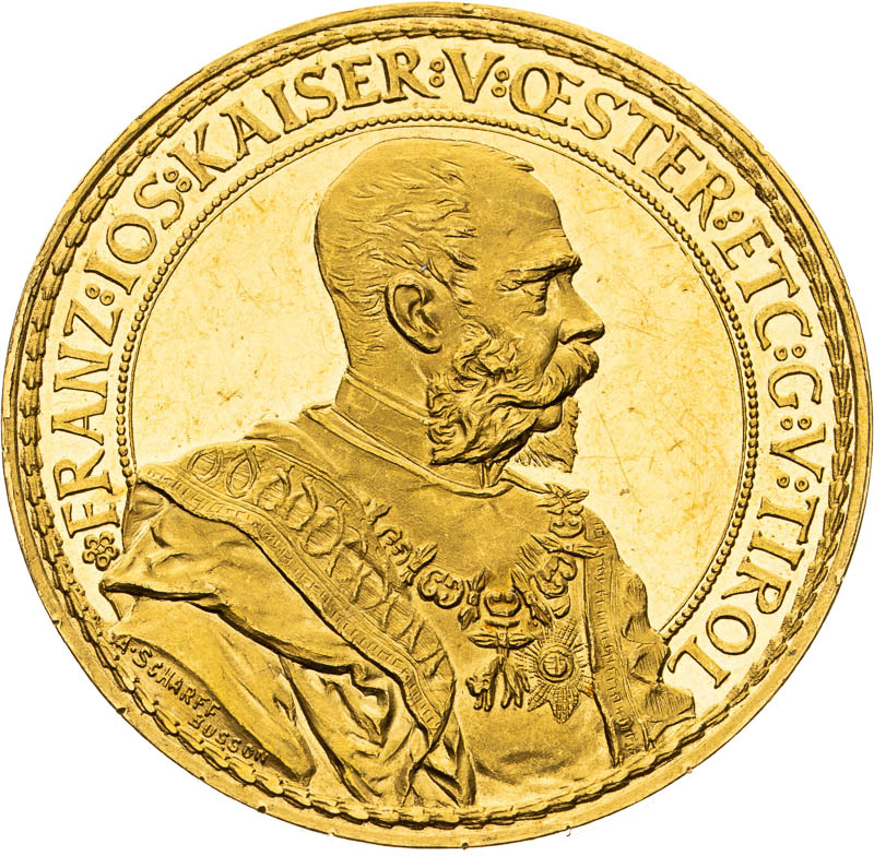 Zlatá medaile 1885 (4 Dukát) - averz