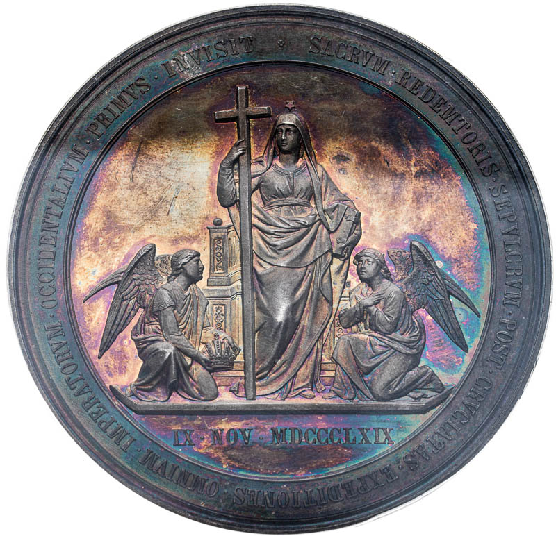 Stříbrná medaile 1869 - reverz