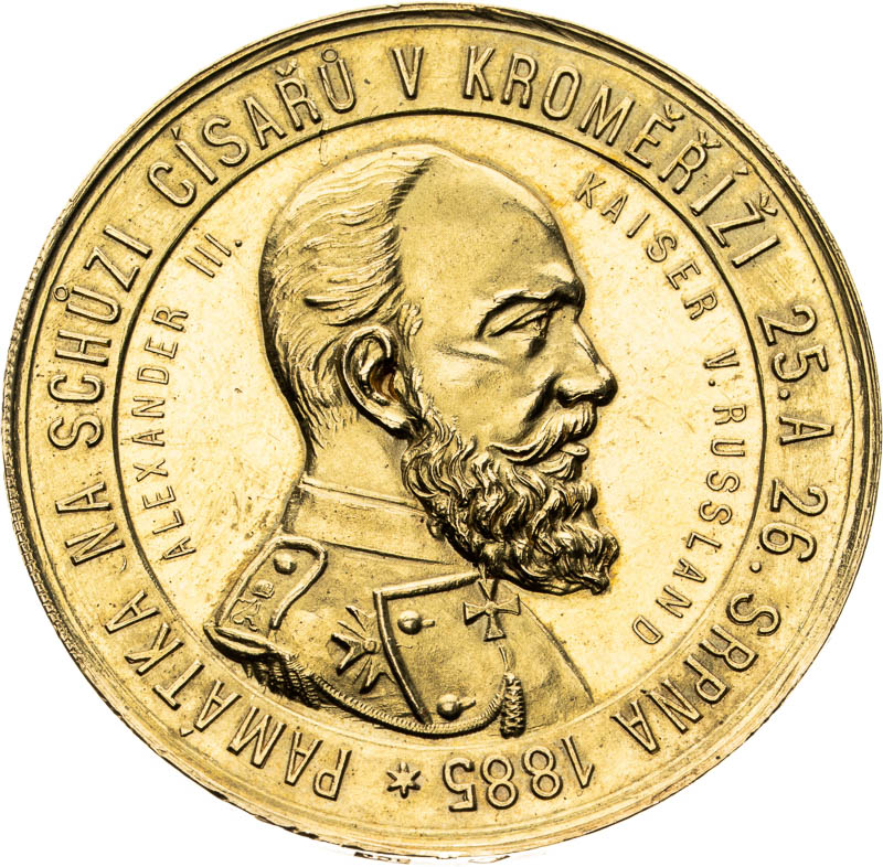 Zlatá medaile 1885 - averz