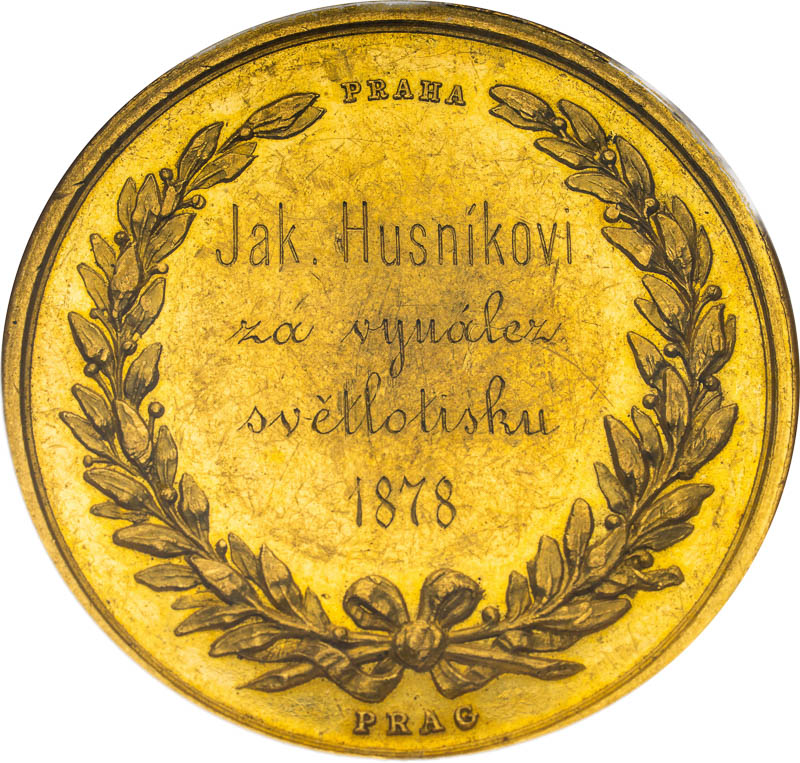 Zlatá medaile 1878 (20 dukát) - reverz
