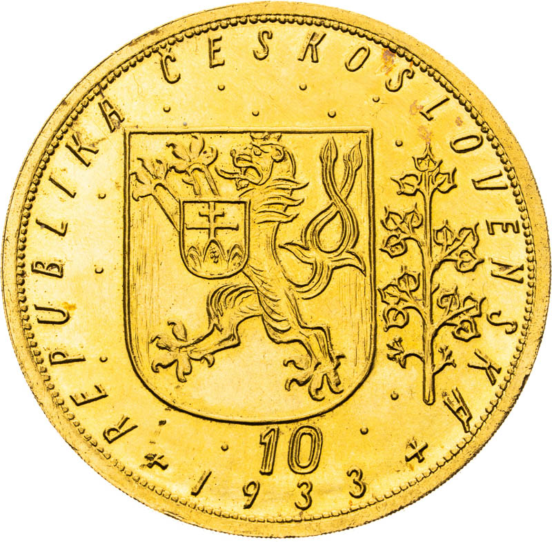 10 Ducats 1933 - back